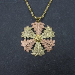 Vintage Landstroms 10K Black Hills Gold Pendant Necklace