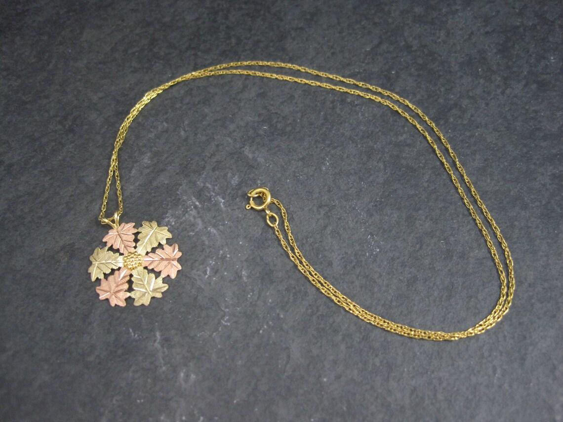 Women's Vintage Landstroms 10K Black Hills Gold Pendant Necklace For Sale