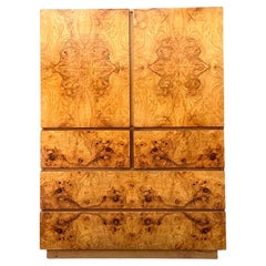 Vintage Lane Altavista Burl Wood Armoire