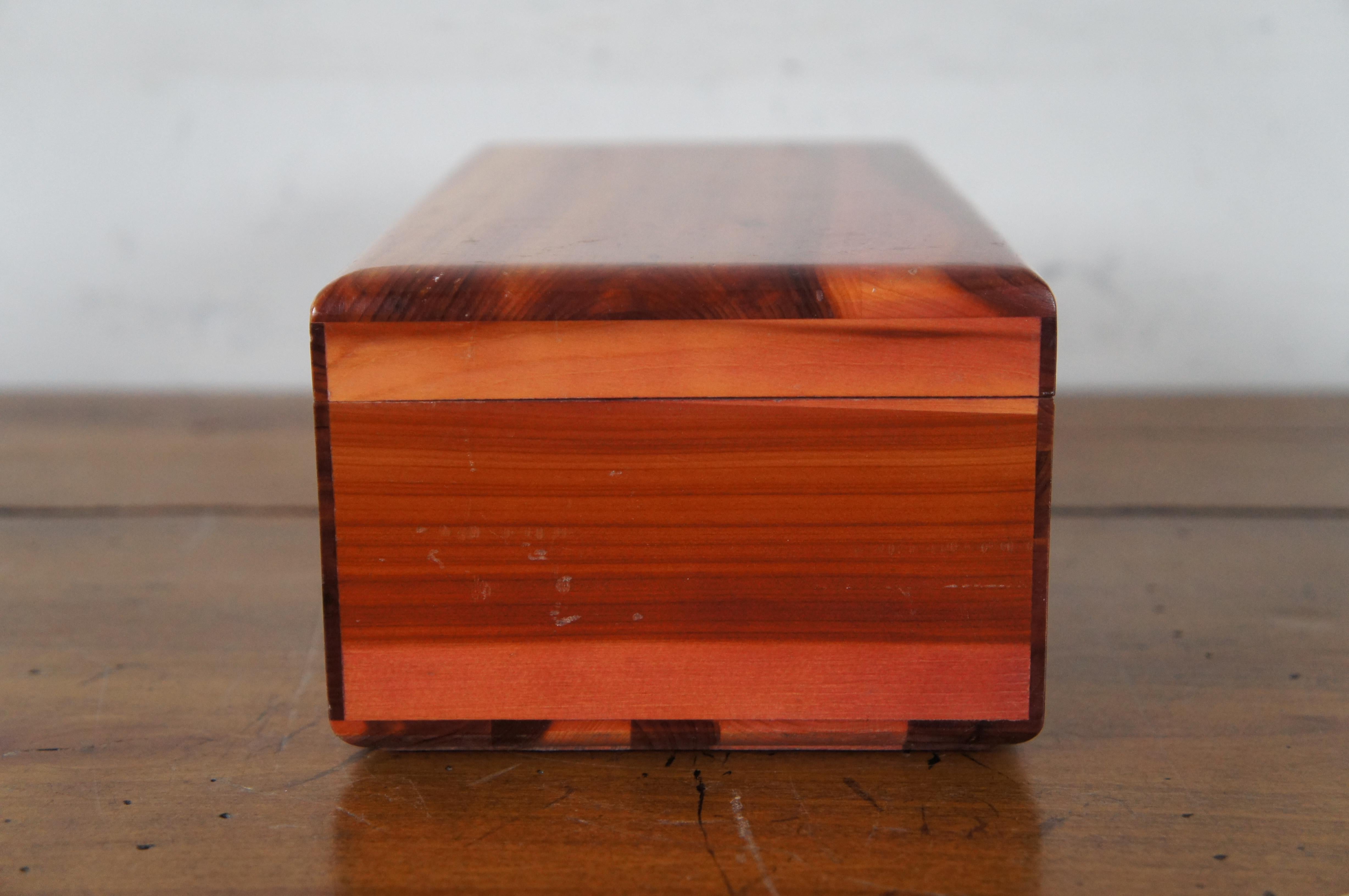 Vintage Lane Altavista Salesman Sample Pine Cedar Chest Jewelry Keepsake Box 9