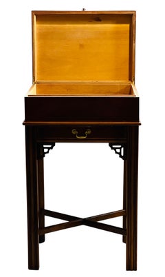 Vintage Lane Chippendale Style Mahogany Humidor on Stand