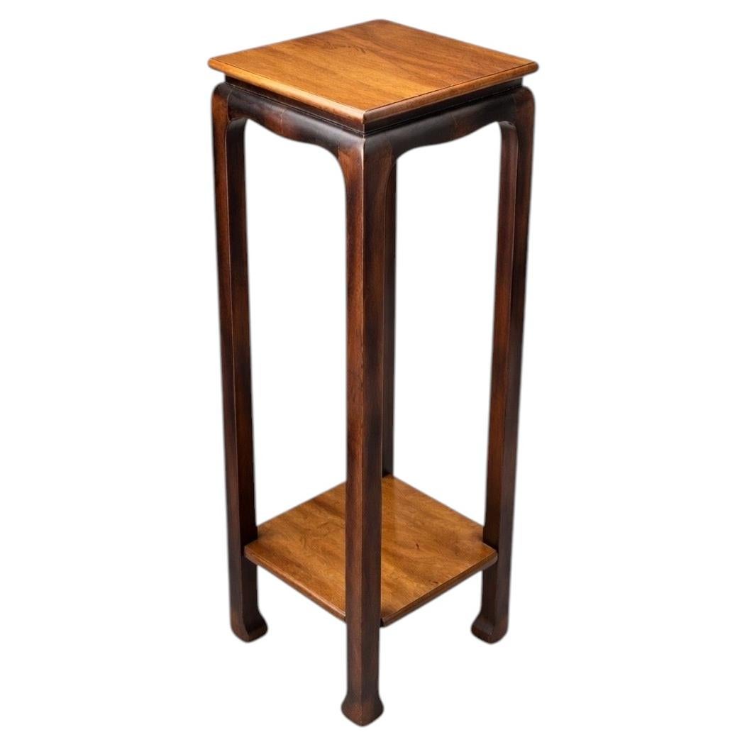 Vintage Lane Furniture Asian Inspired Walnut Finish Pedestal / Plant Stand
