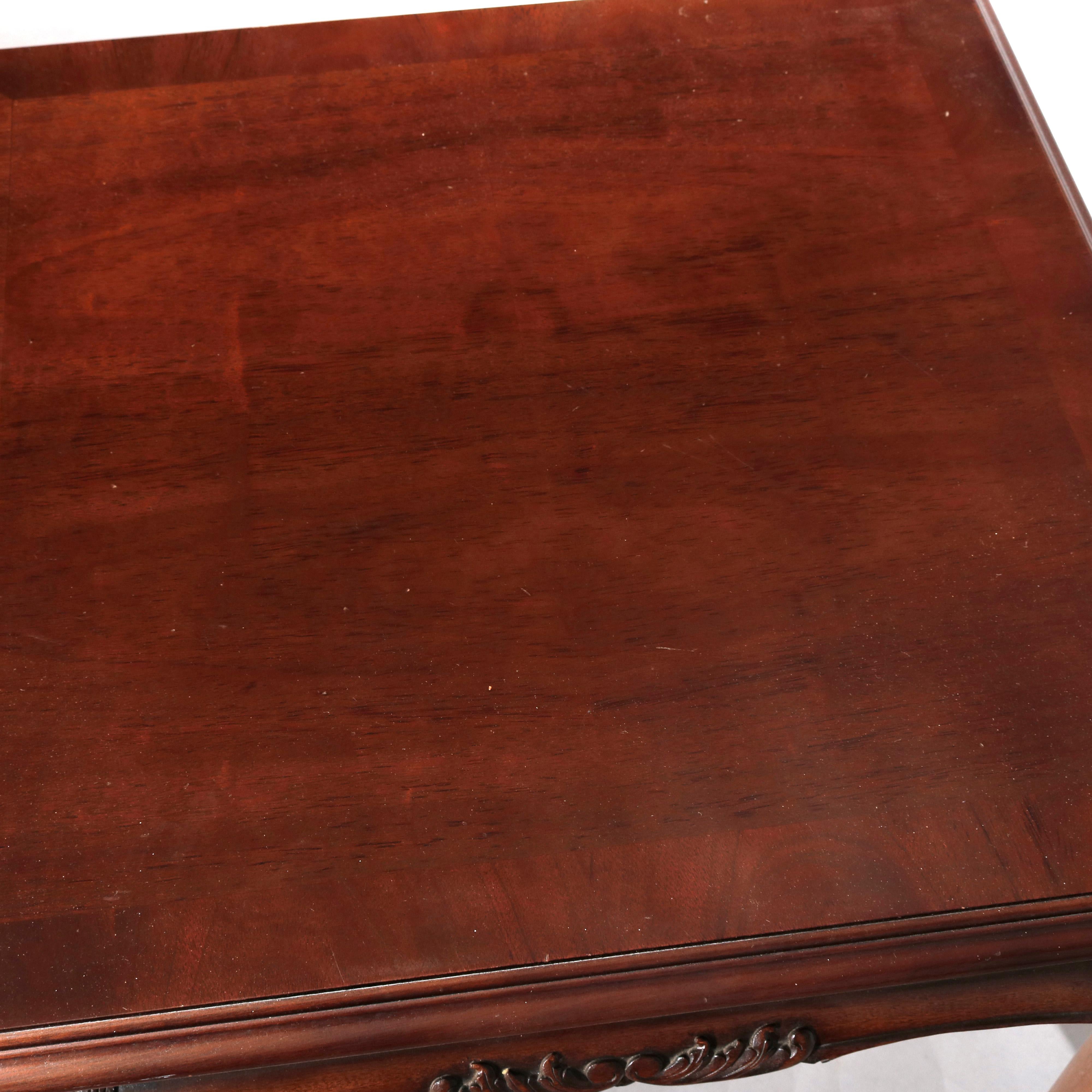 Lane Furniture Co. Chippendale Style Carved Mahogany Side Table, 20th Century 3