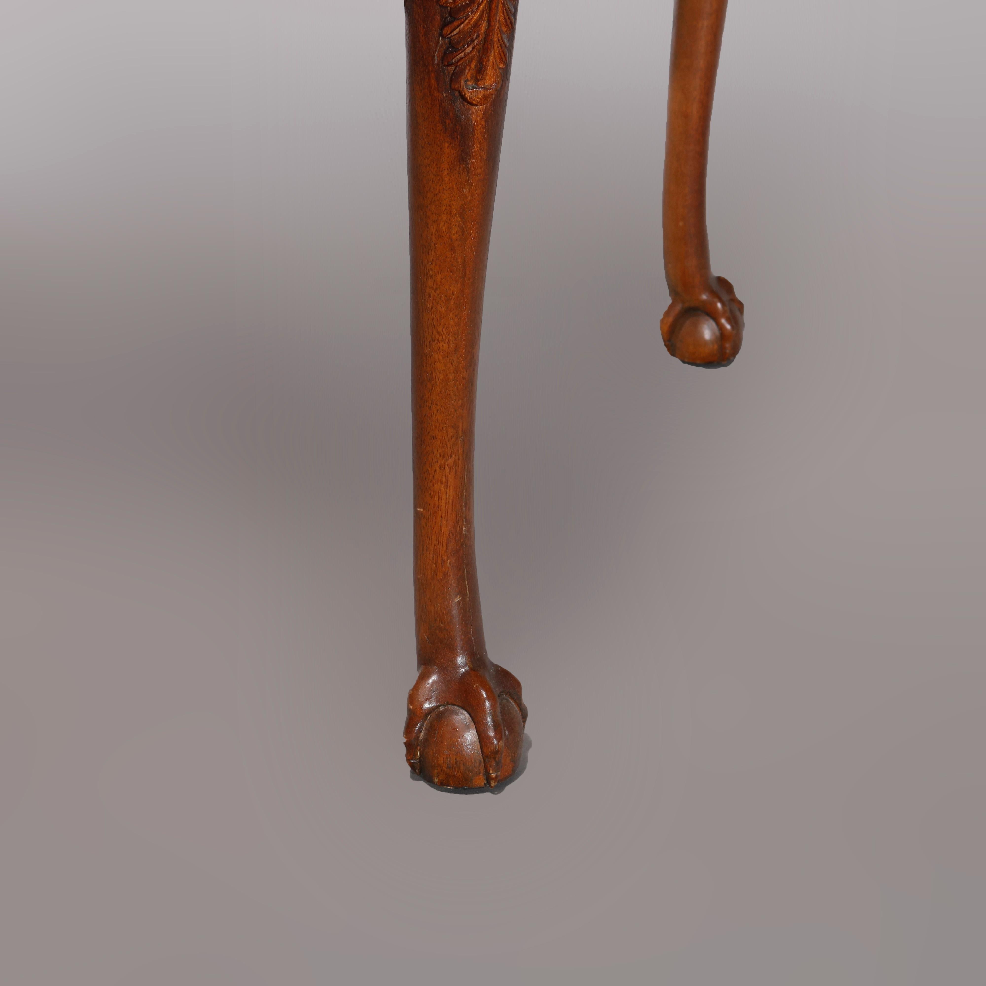 Lane Furniture Co. Chippendale Style Carved Mahogany Side Table, 20th Century 8