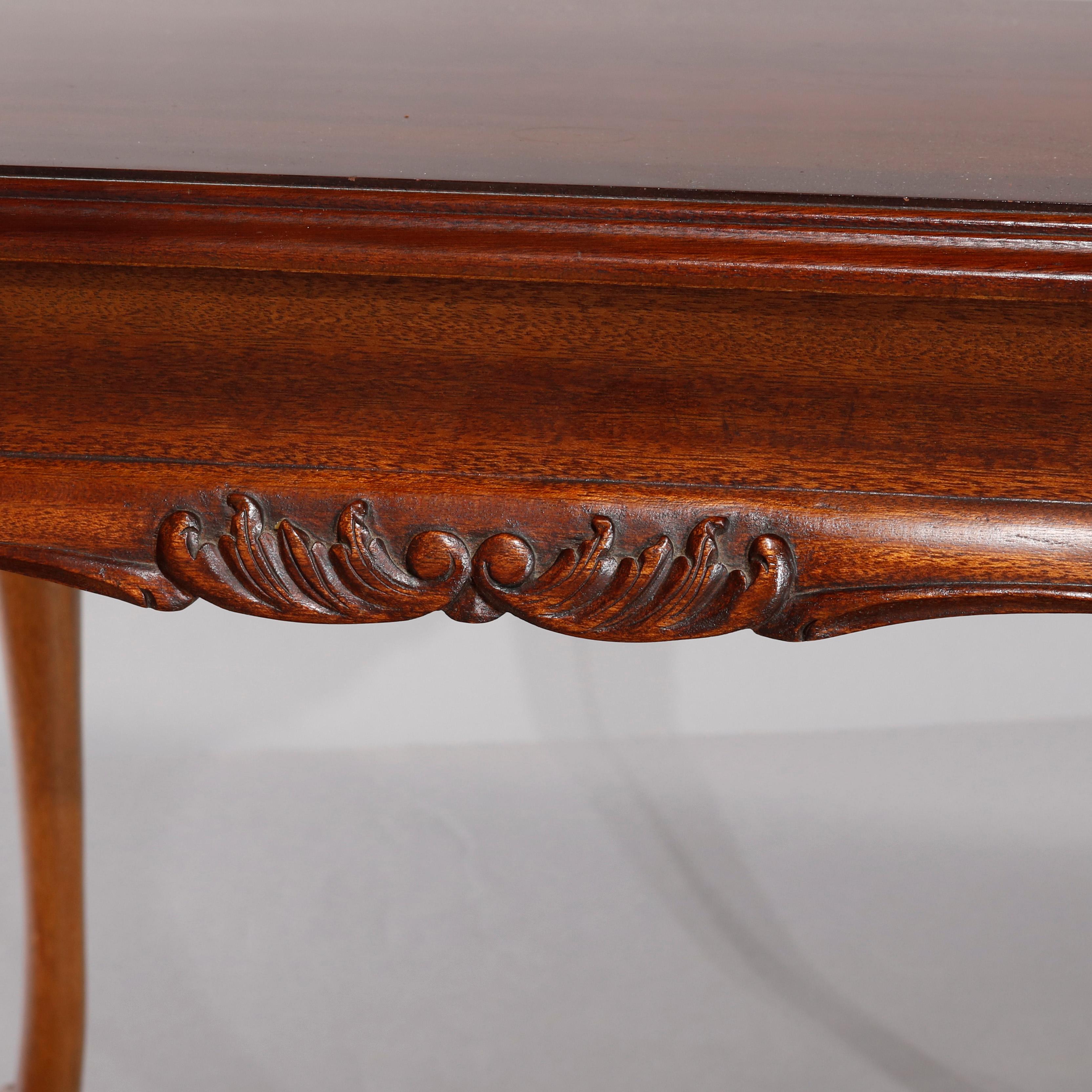 Lane Furniture Co. Chippendale Style Carved Mahogany Side Table, 20th Century 1