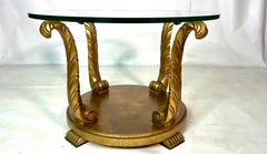 Vintage Lane Hollywood Regency Gold Coffee Table / Side Table