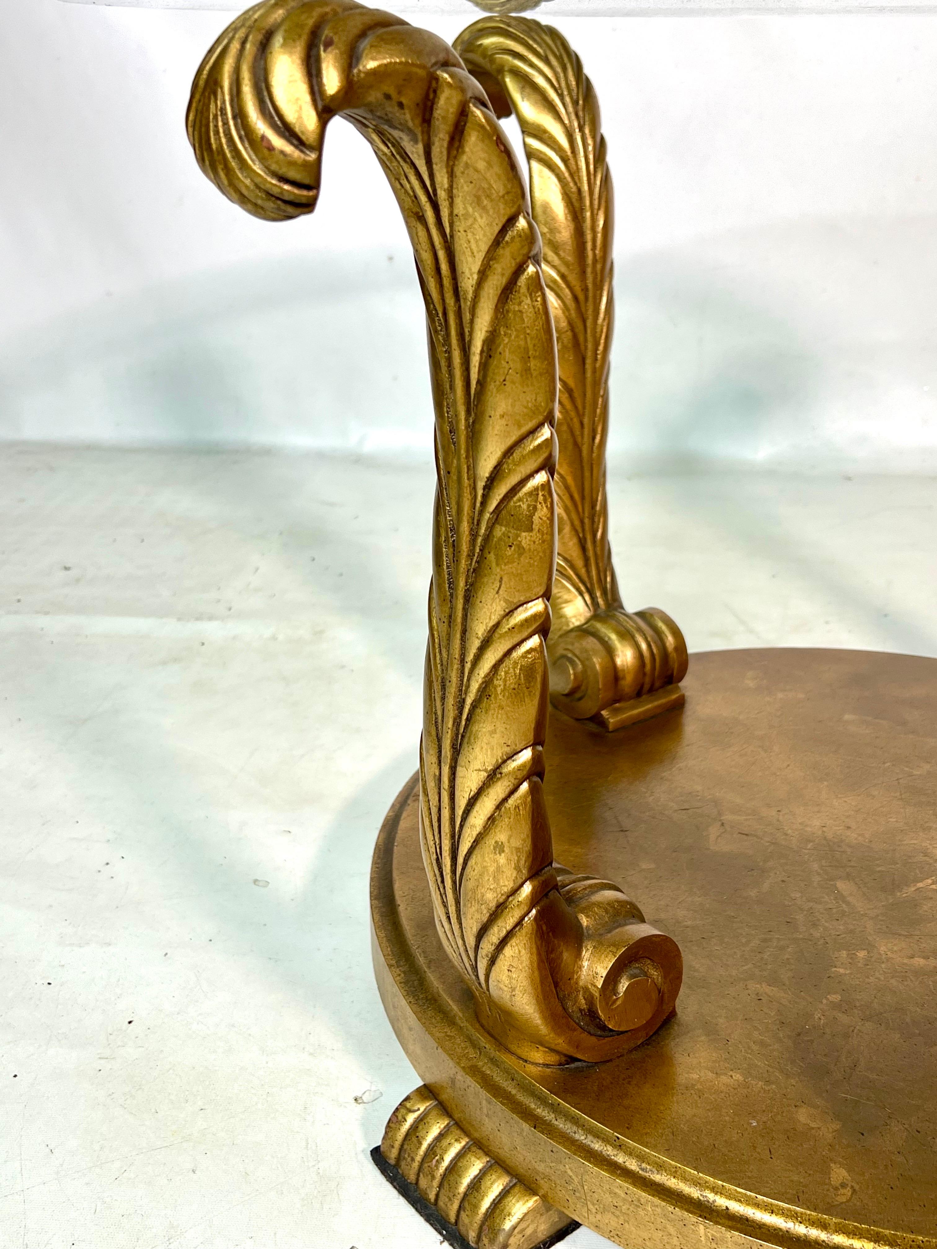 Vintage Lane Hollywood Regency Gold Coffee Table / Side Table en vente 2