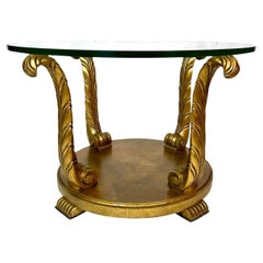 Vintage Lane Hollywood Regency Gold Couchtisch / Beistelltisch