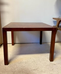Vintage Lane Parsons Style End Table ... MCM Side Table, Wood Veneer