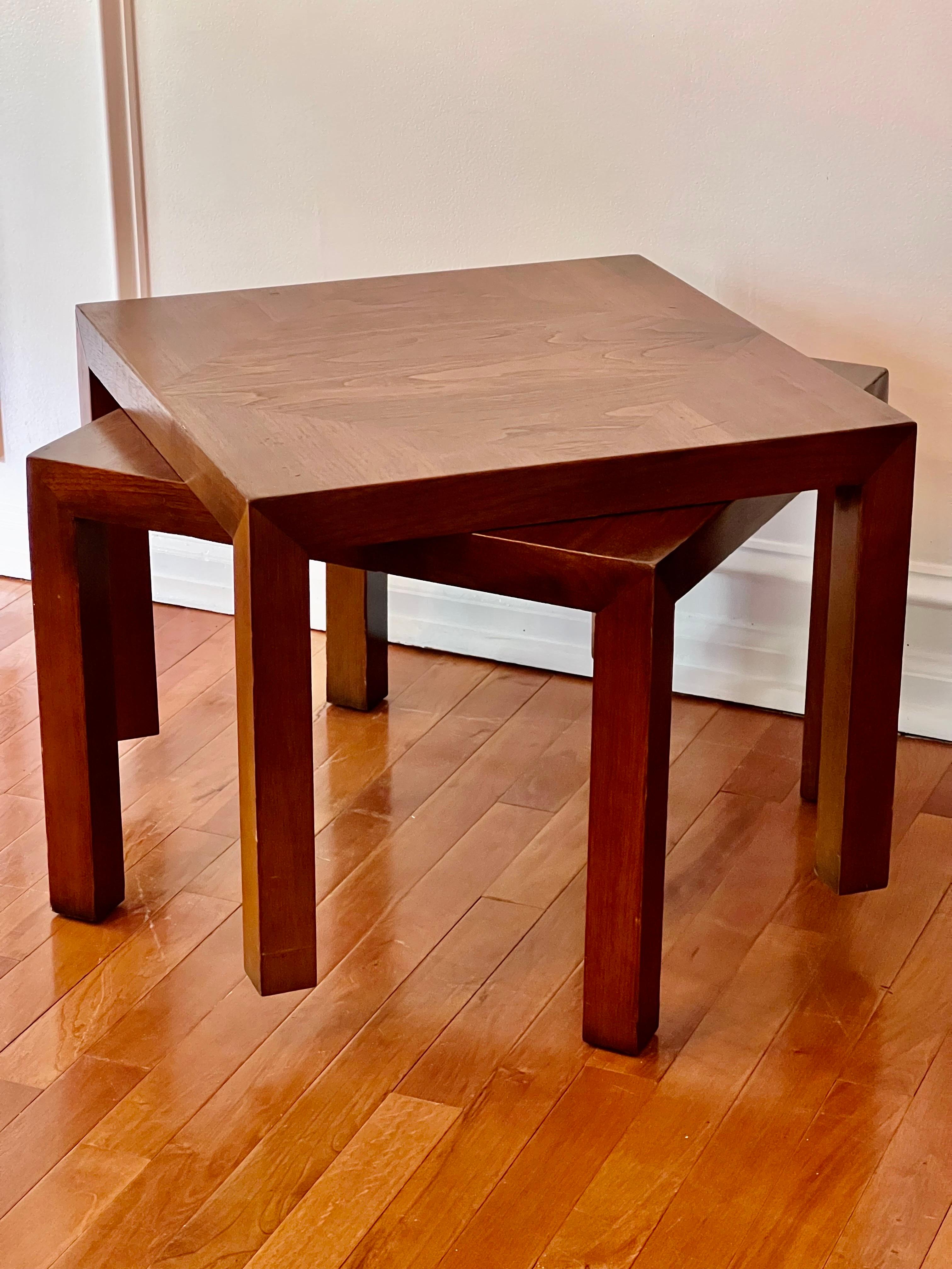 Vintage Lane Parsons Style Stackable End Tables, a Pair 2