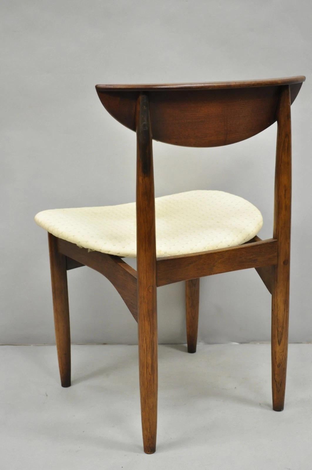 Silla auxiliar de comedor Vintage Lane Perception Mid Century Modern Nogal en venta 4