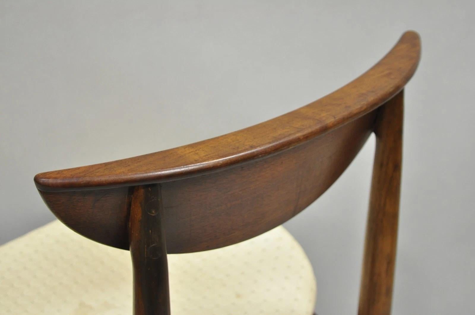 Silla auxiliar de comedor Vintage Lane Perception Mid Century Modern Nogal en venta 6
