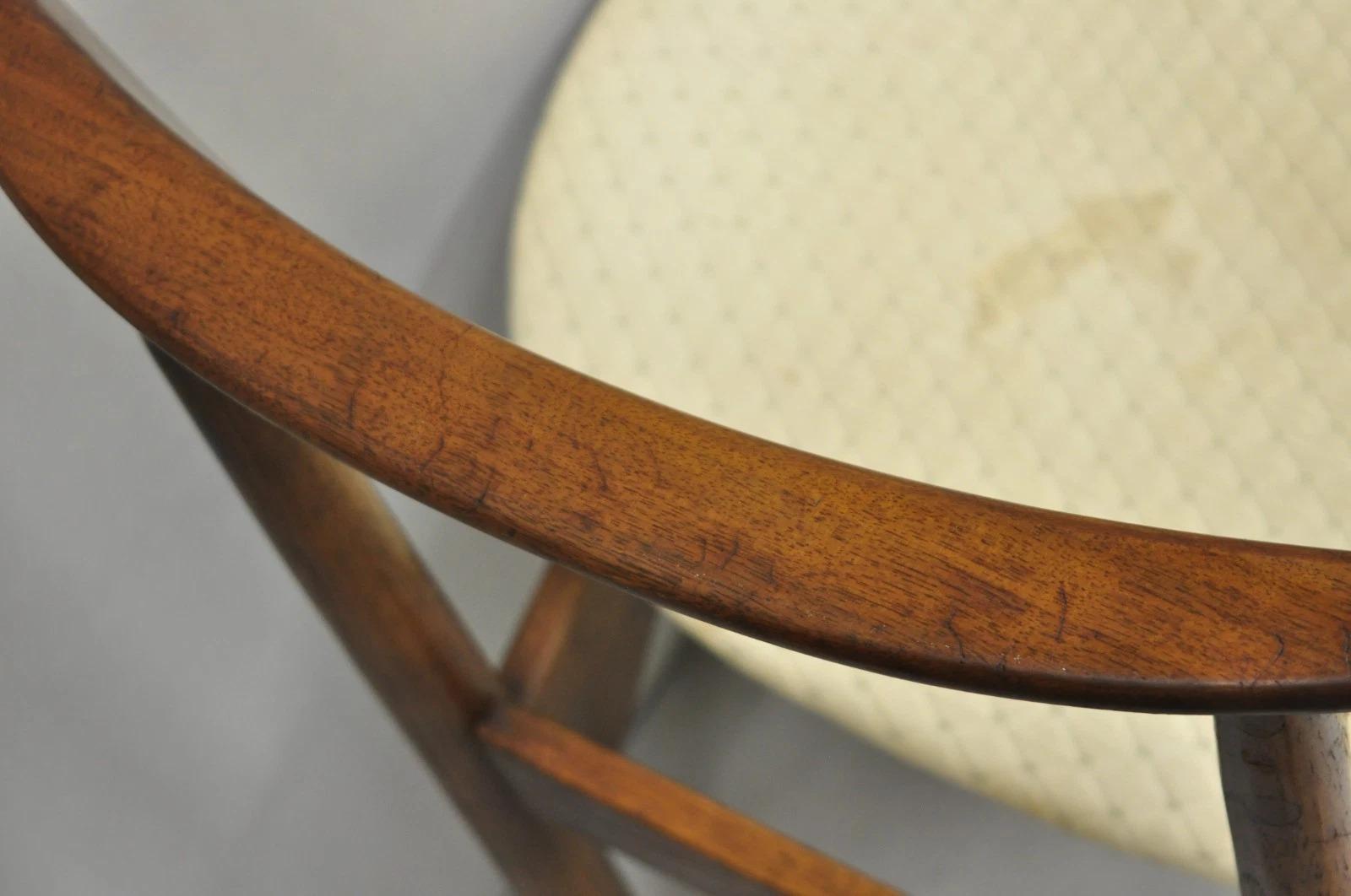 Silla auxiliar de comedor Vintage Lane Perception Mid Century Modern Nogal en venta 2