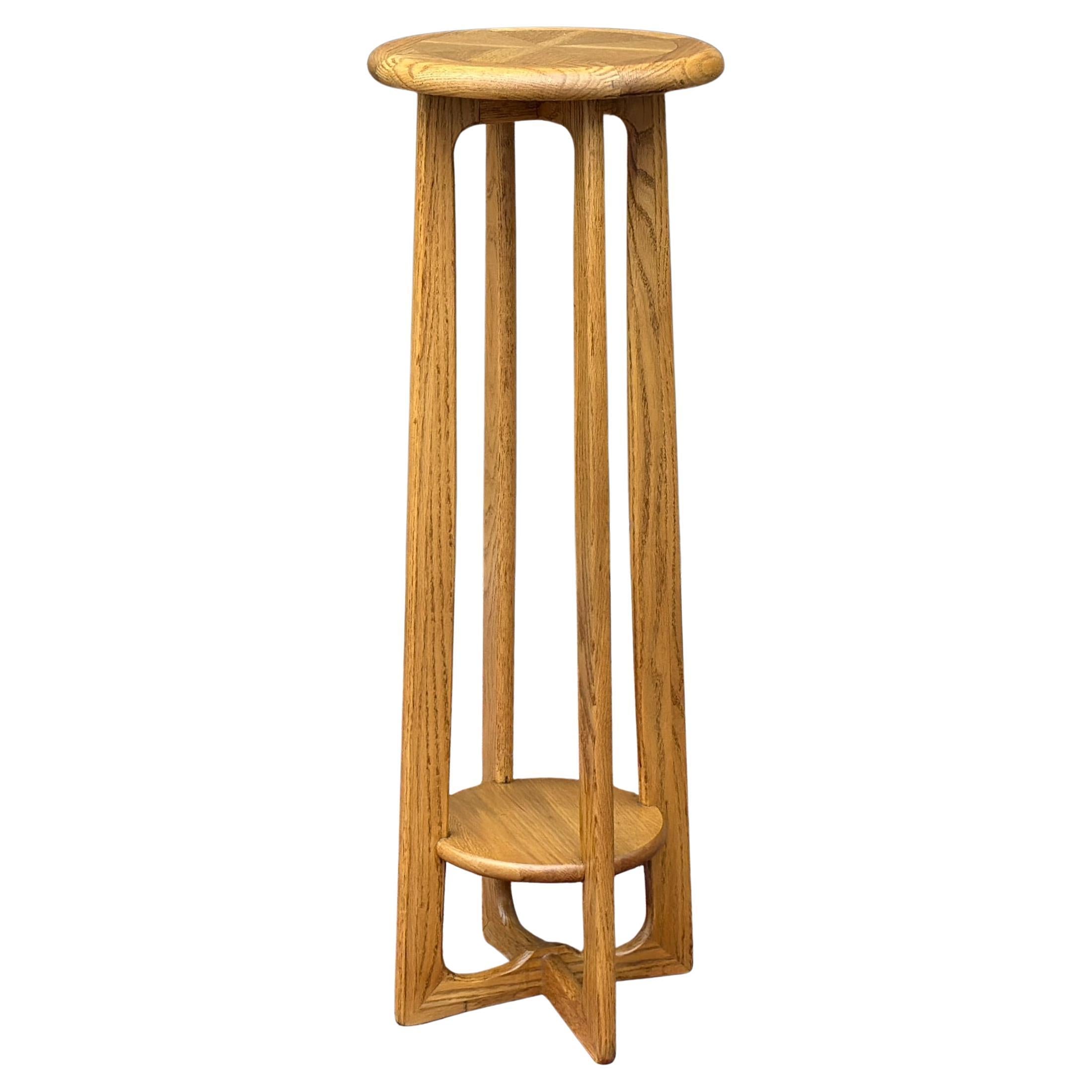Pedestal Vintage Lane Perception Plant Stand Con Estante Bajo