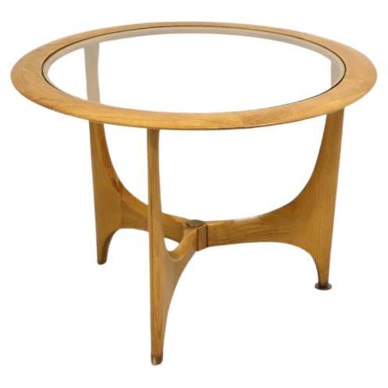 LANE “Silhouette" MCM Round End Side Table For Sale