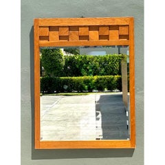 Vintage Lane “Staccato” Geometric Wood Frame Mirror
