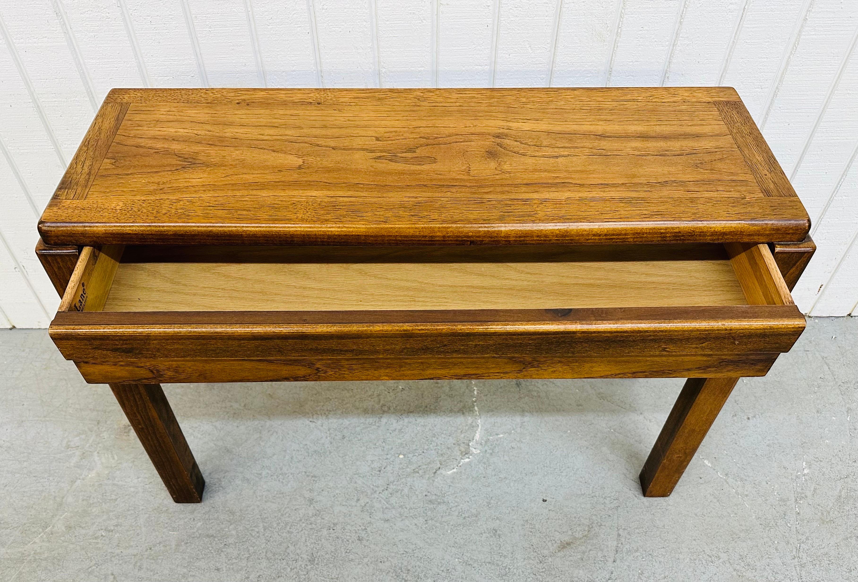 Mid-Century Modern Vintage Lane Walnut Console Table