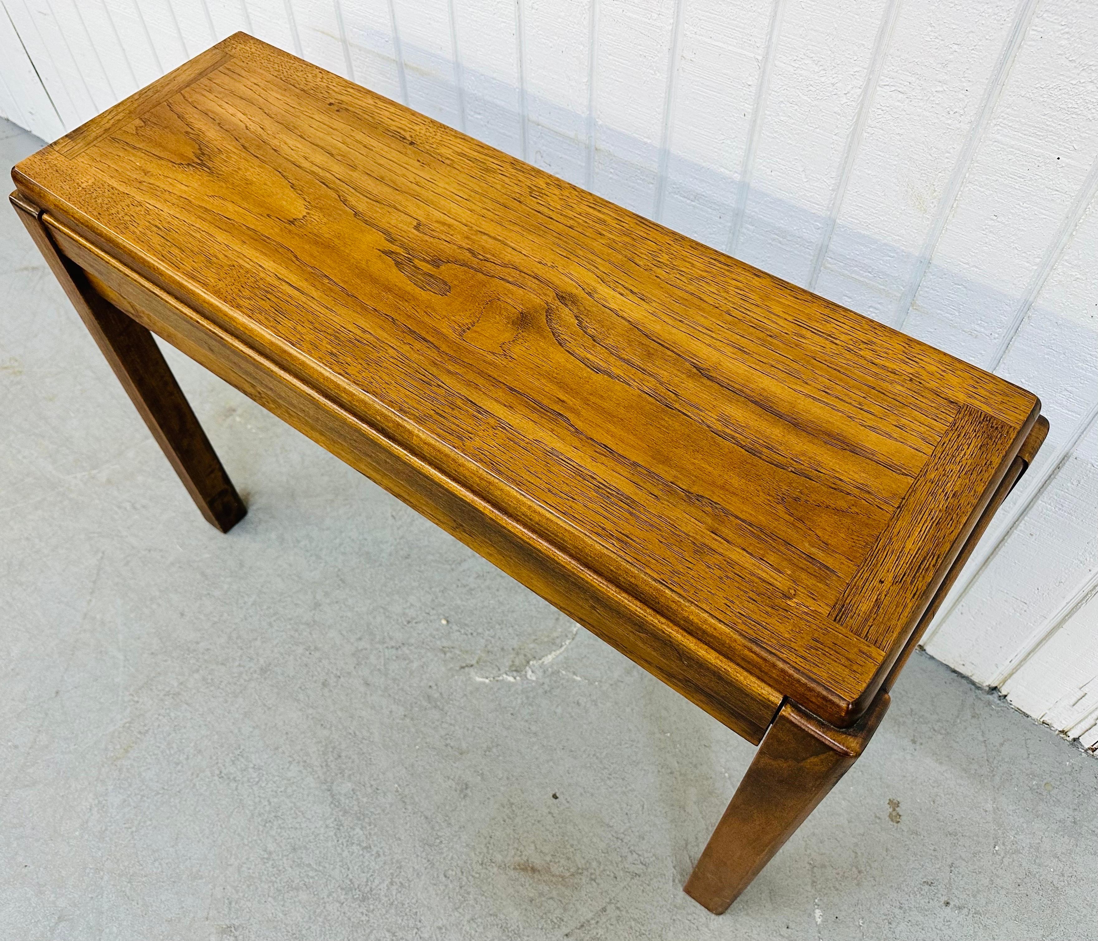 American Vintage Lane Walnut Console Table