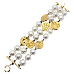 Vintage LANGE Statement Pearl Cuff 1980s