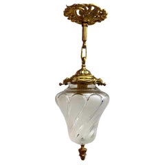 Vintage Lantern Chandelier by Val Saint Lambert, 1960s