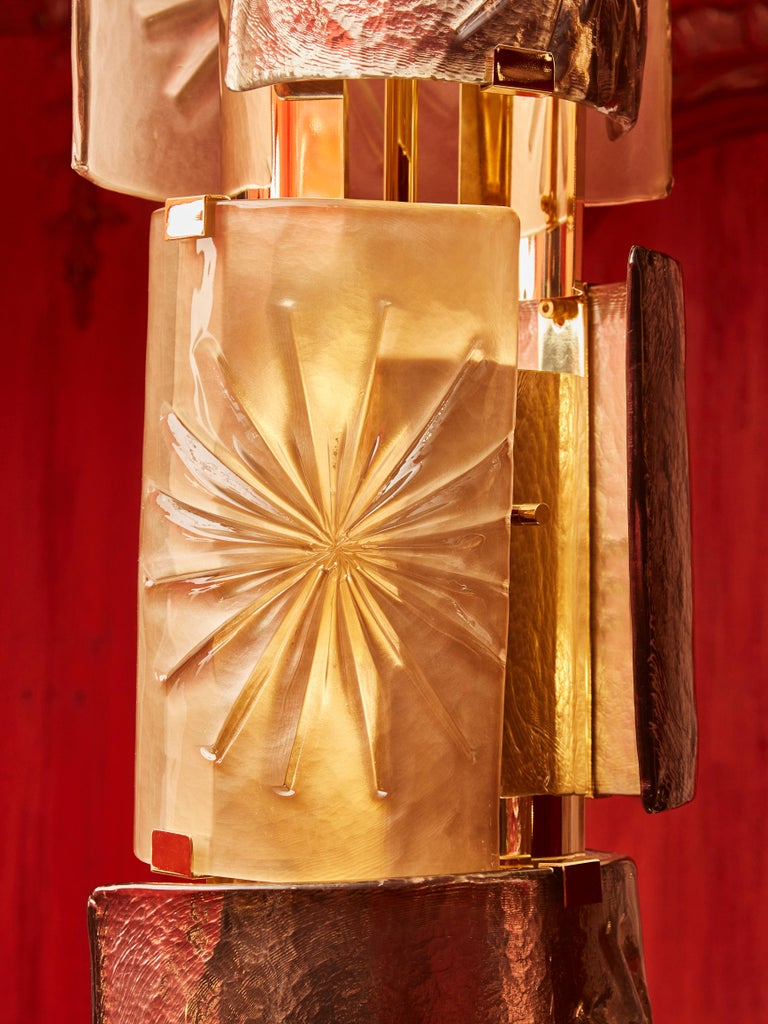 Italian  Lantern in Murano Glass, by Studio Glustin For Sale