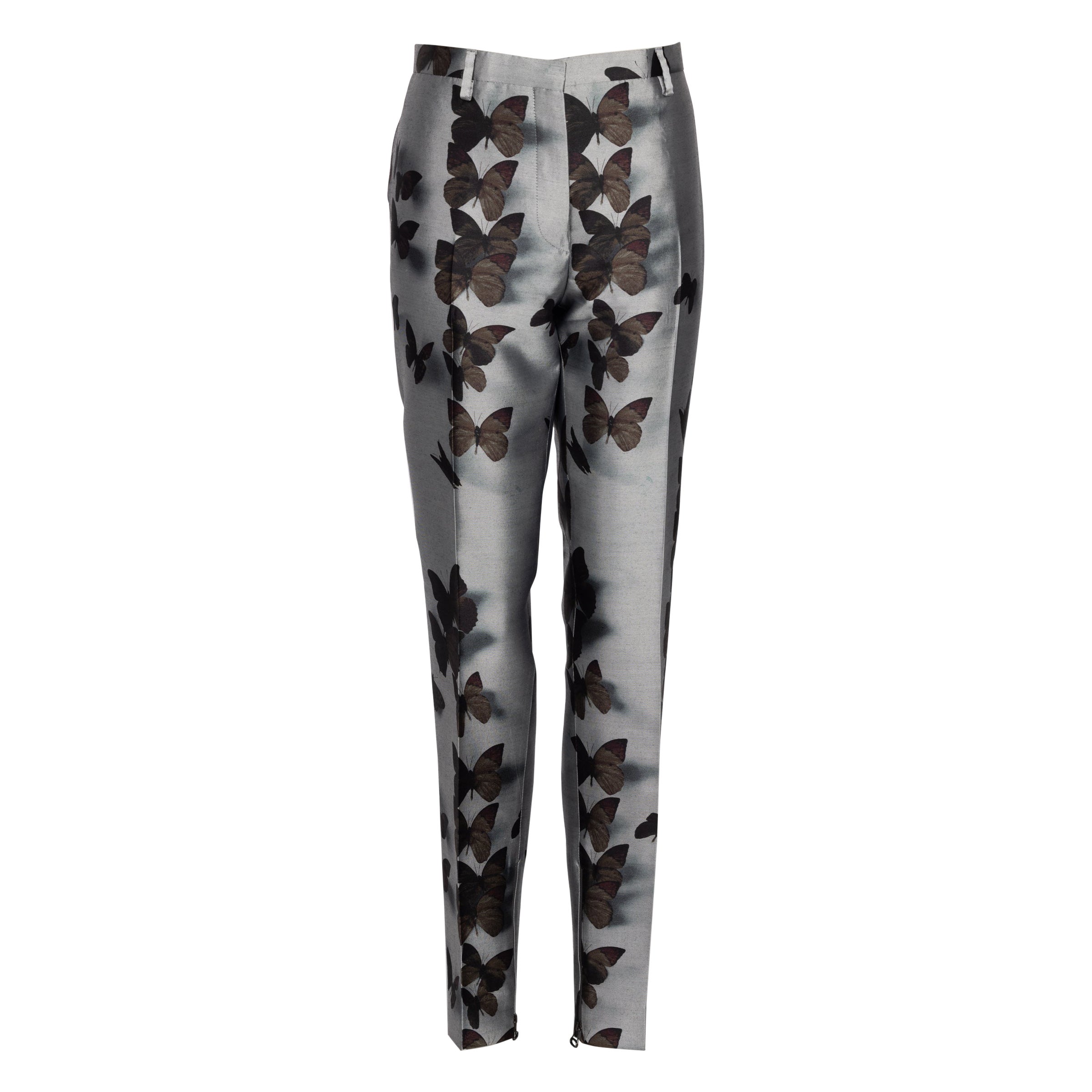 Vintage Lanvin Alber Elbaz Silk Butterfly Pants F/W 2013 For Sale