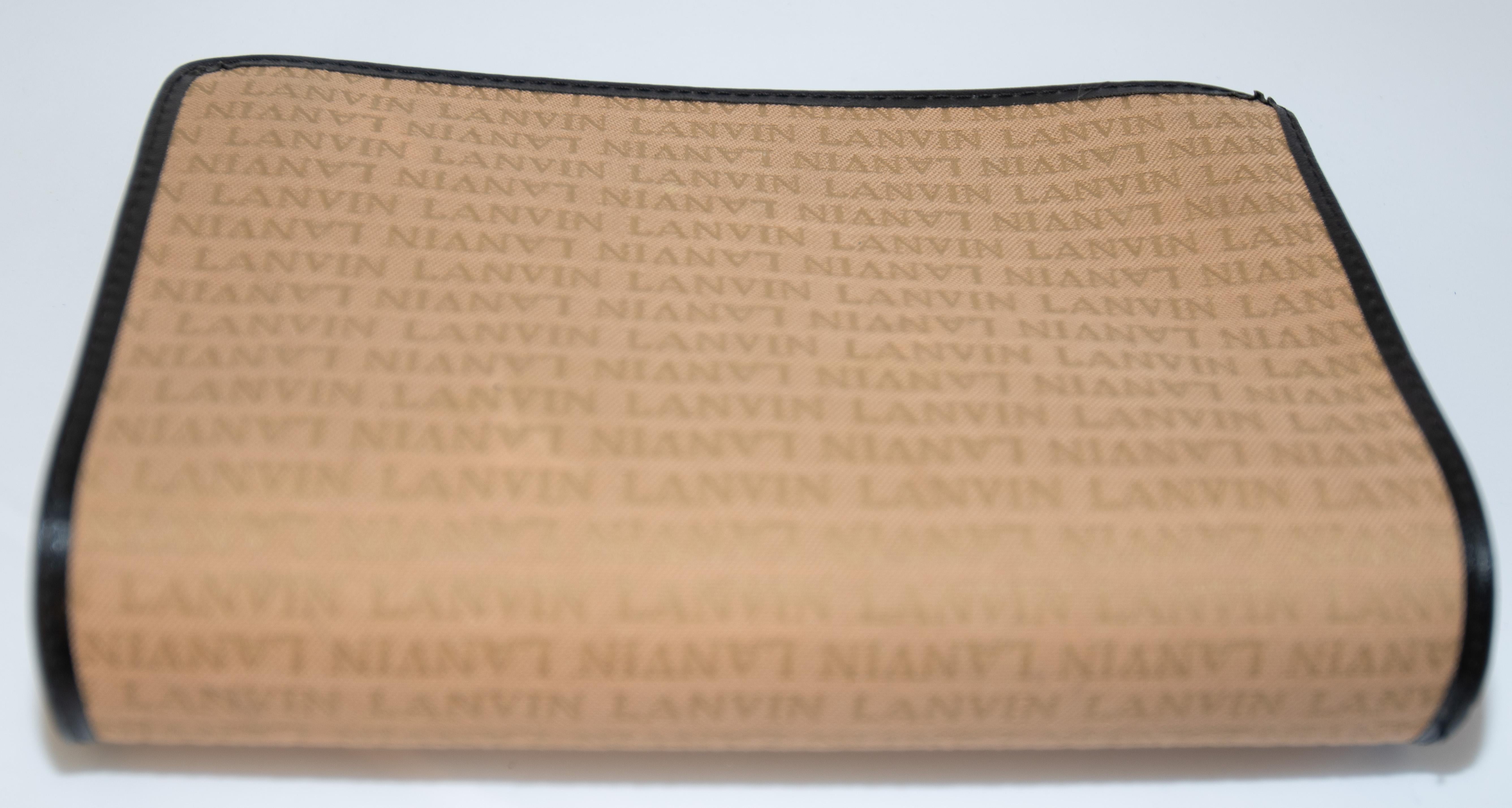 Lanvin Beige Baumwoll-Toilettentasche aus Baumwolle im Angebot 4