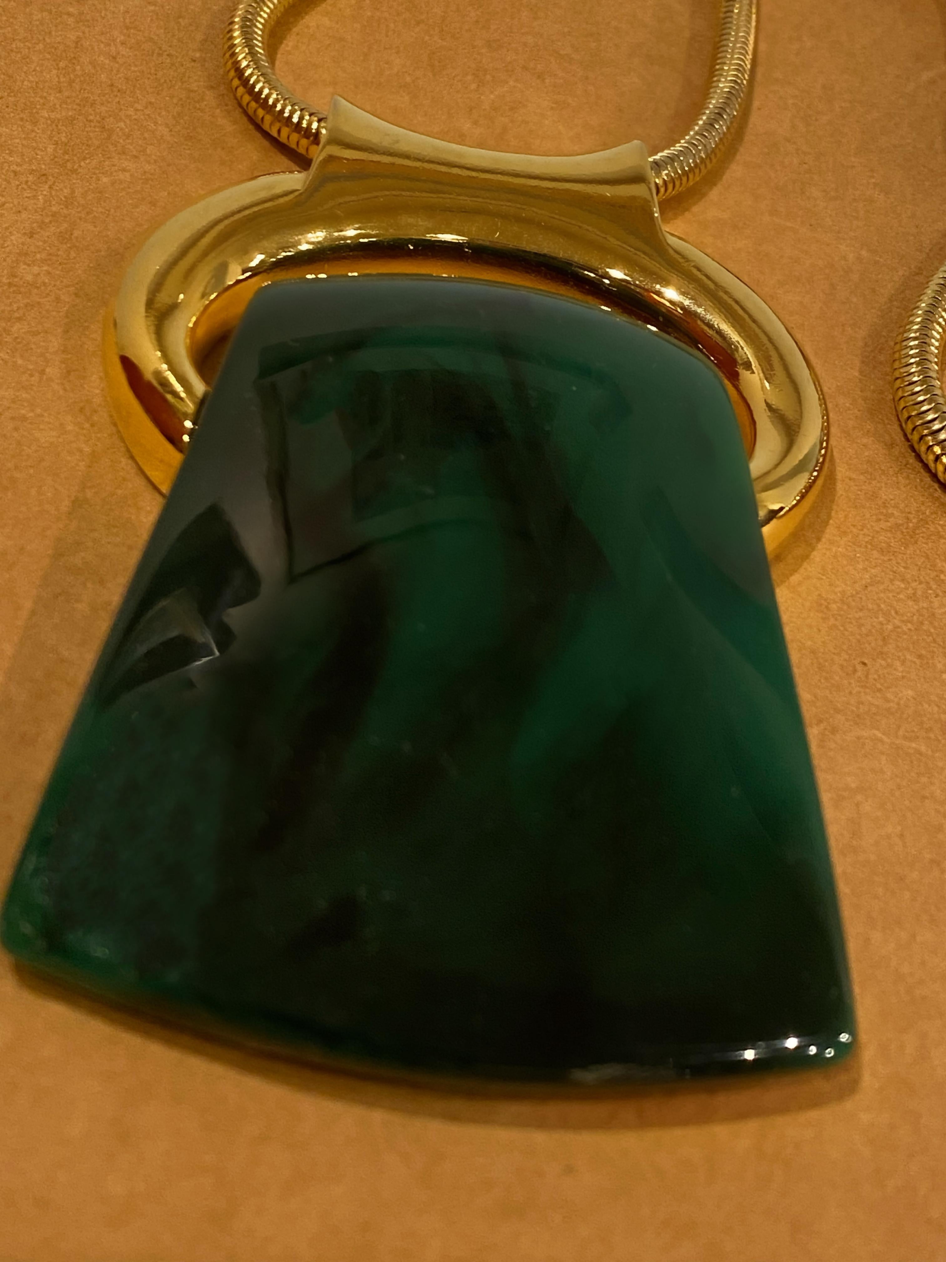 Vintage Lanvin Bijoux Lucite-Halskette mit austauschbarem Anhänger in Originalverpackung 2