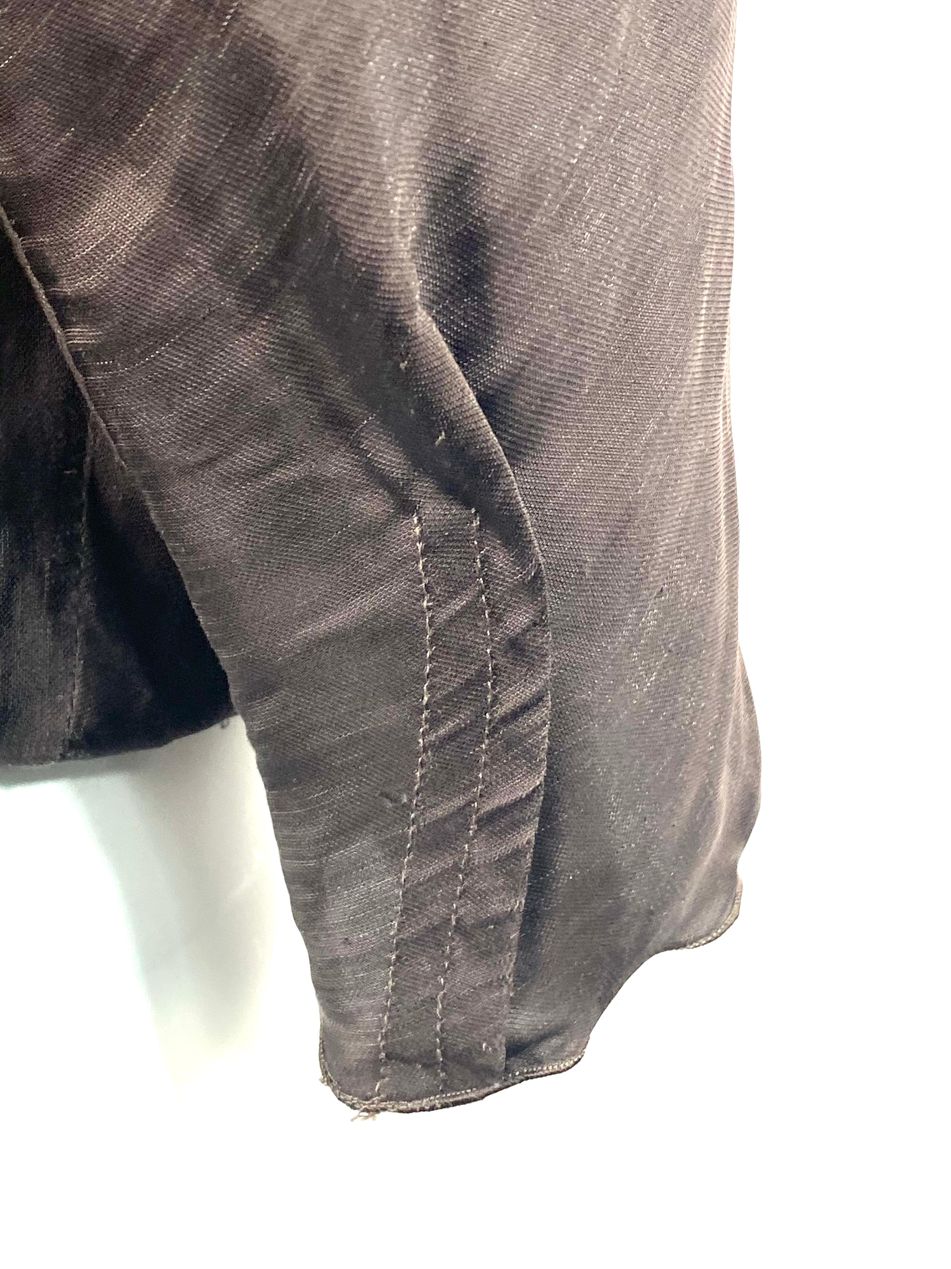 Vintage LANVIN Collection Braunes Seidentop Bluse Damen im Angebot
