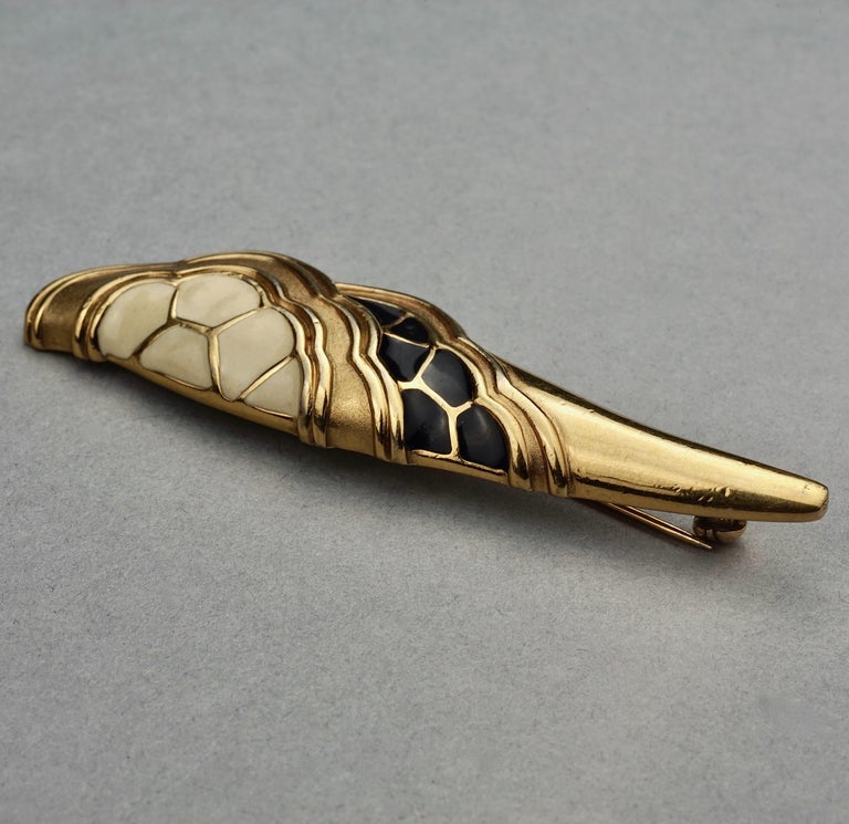 Vintage LANVIN GERMANY Cornucopia Enamel Brooch at 1stDibs