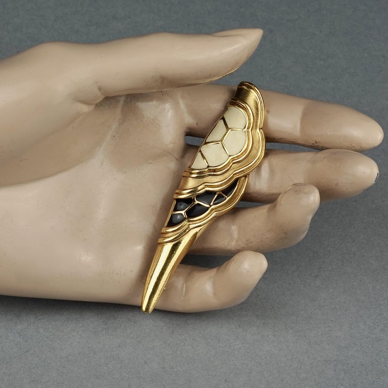 Vintage LANVIN GERMANY Cornucopia Enamel Brooch at 1stDibs