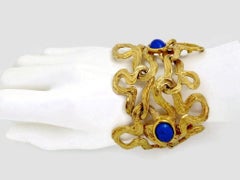 Lanvin: unregelmäßiges, breites Lapislazuli-Armband