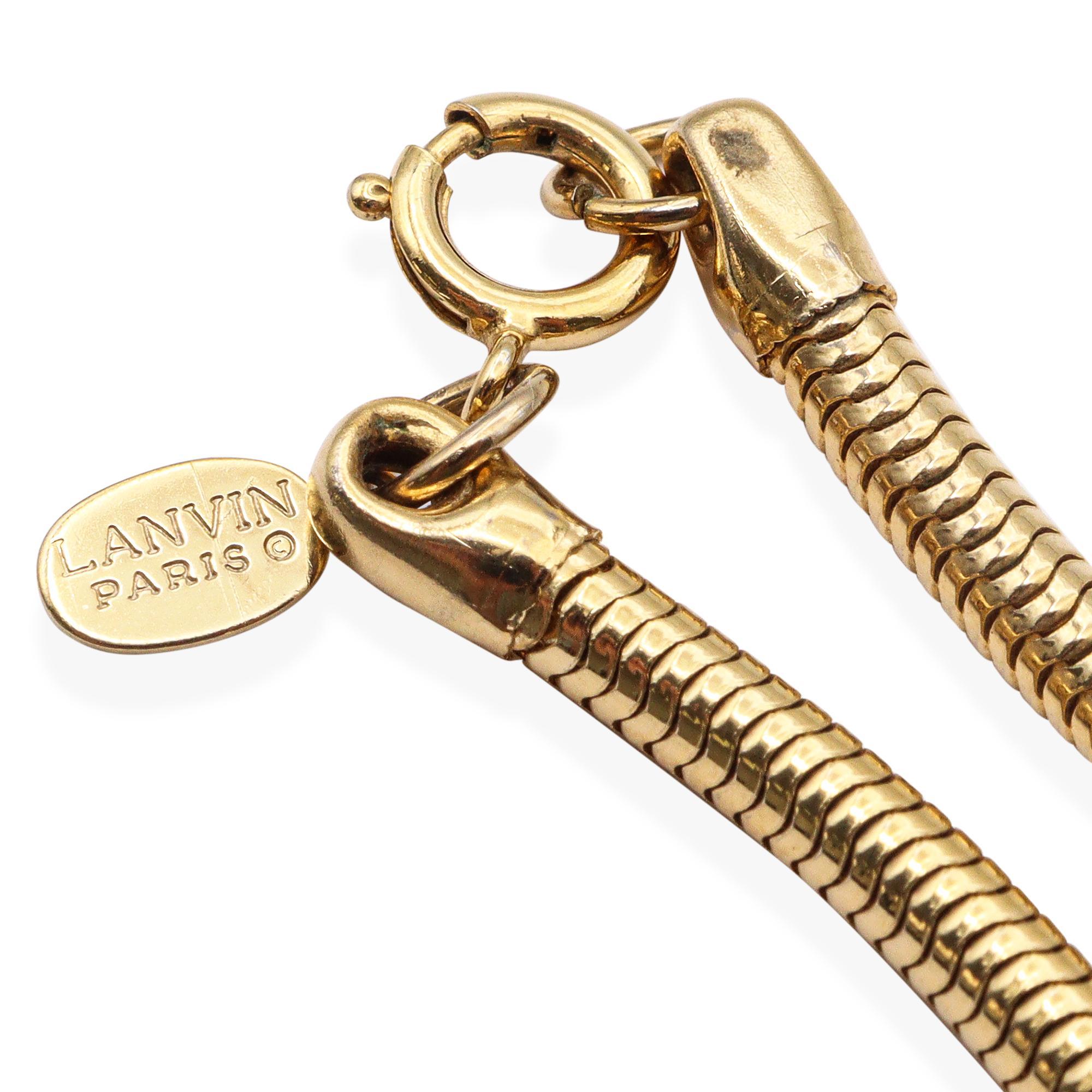 Lanvin Collier pendentif interchangeable vintage en lucite en vente 3