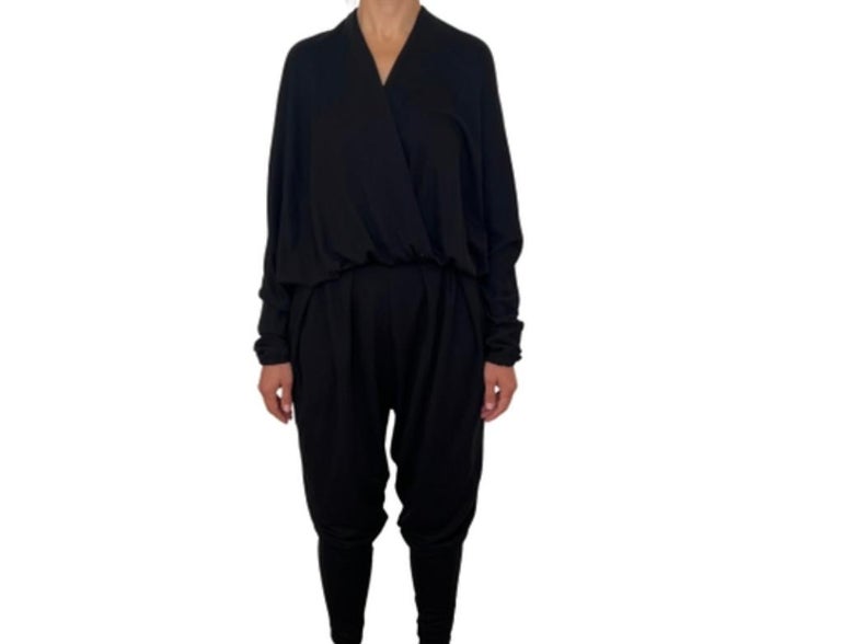 Product details:

The jumpsuit features long sleeves and v neck line, oversized/ relaxed fit.