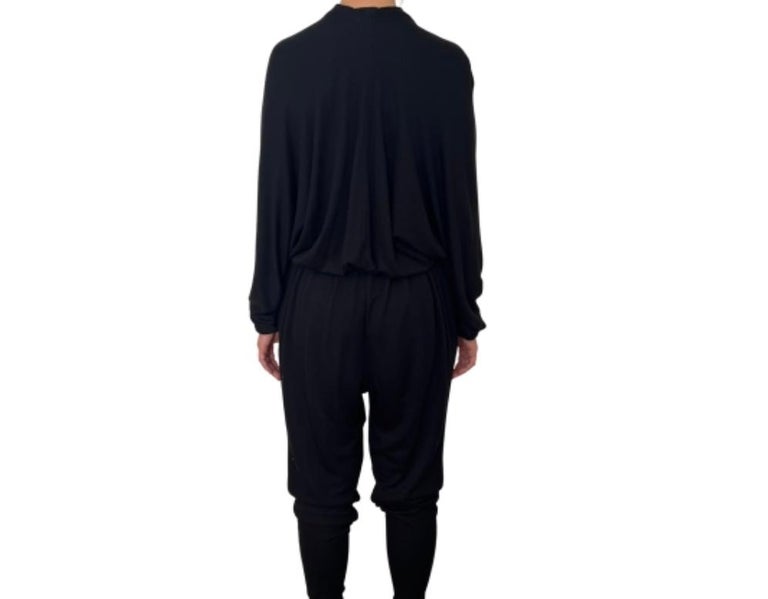 Women's Vintage Lanvin Paris Black Jumpsuit, Size 38 For Sale