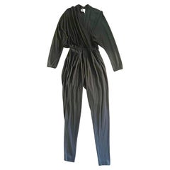 Retro Lanvin Paris Black Jumpsuit, Size 38