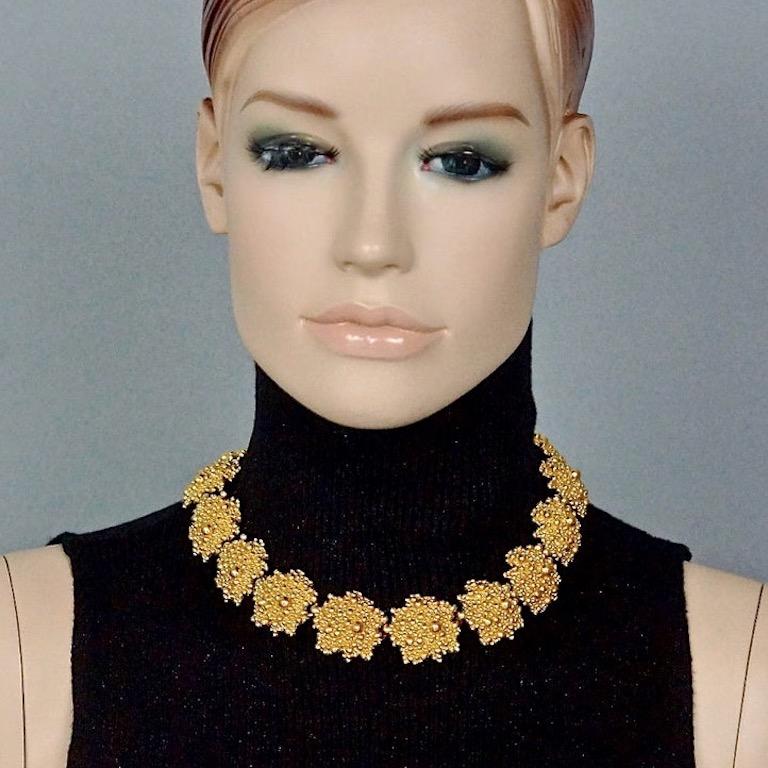 Women's Vintage LANVIN PARIS Bubble Coral Link Choker Necklace For Sale
