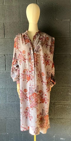 Vintage Lanvin Paris Floral Tunic Dress