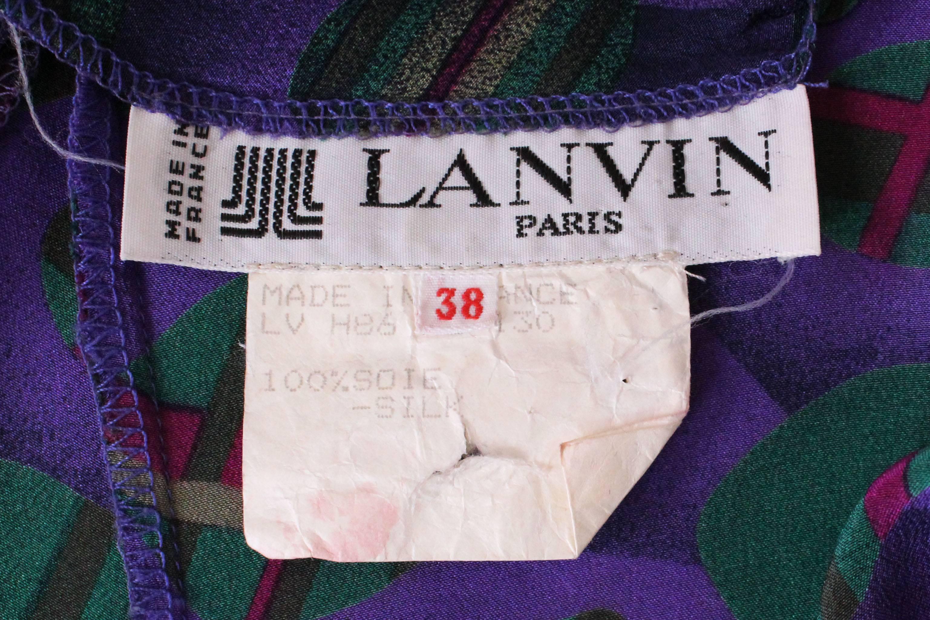 Lanvin Paris Seidenkleid im Vintage-Stil im Angebot 5