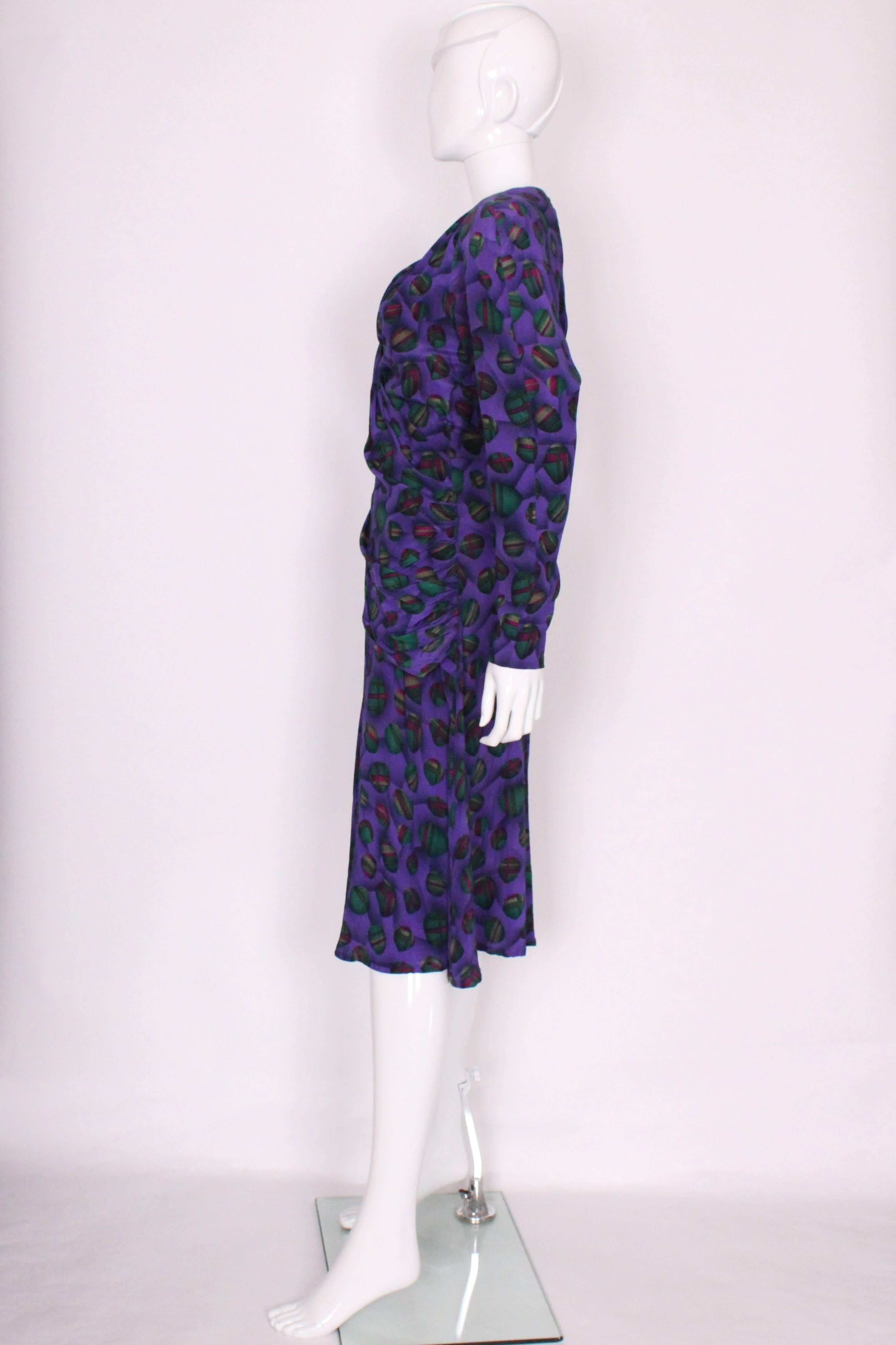 Lanvin Paris Seidenkleid im Vintage-Stil im Zustand „Hervorragend“ im Angebot in London, GB