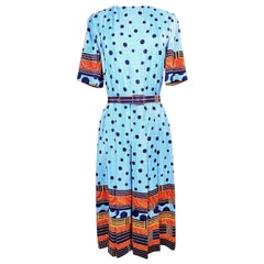 Vintage Lanvin Paris Silk Taffeta Day Dress by Crahay, Circa 1975-1980