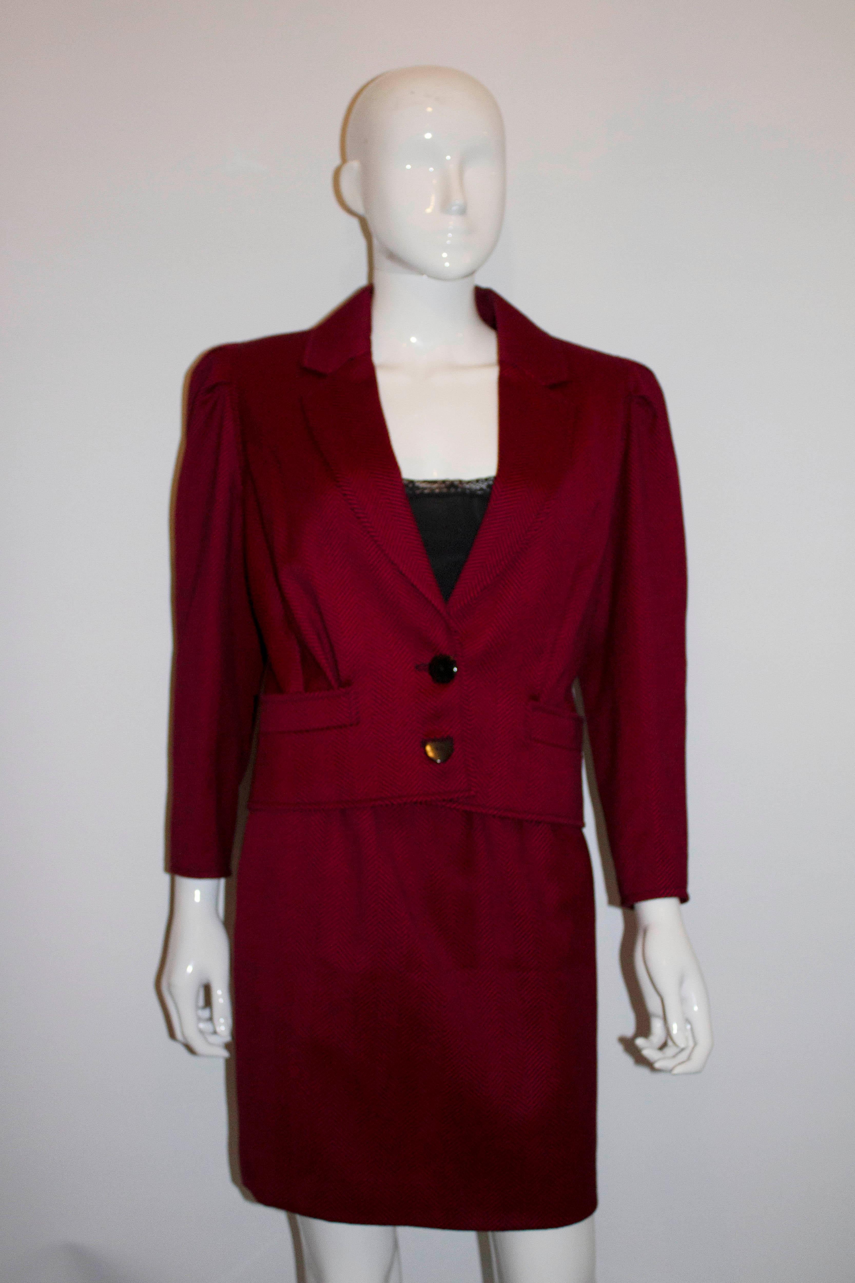 Vintage Lanvin Paris Skirt Suit In Good Condition For Sale In London, GB