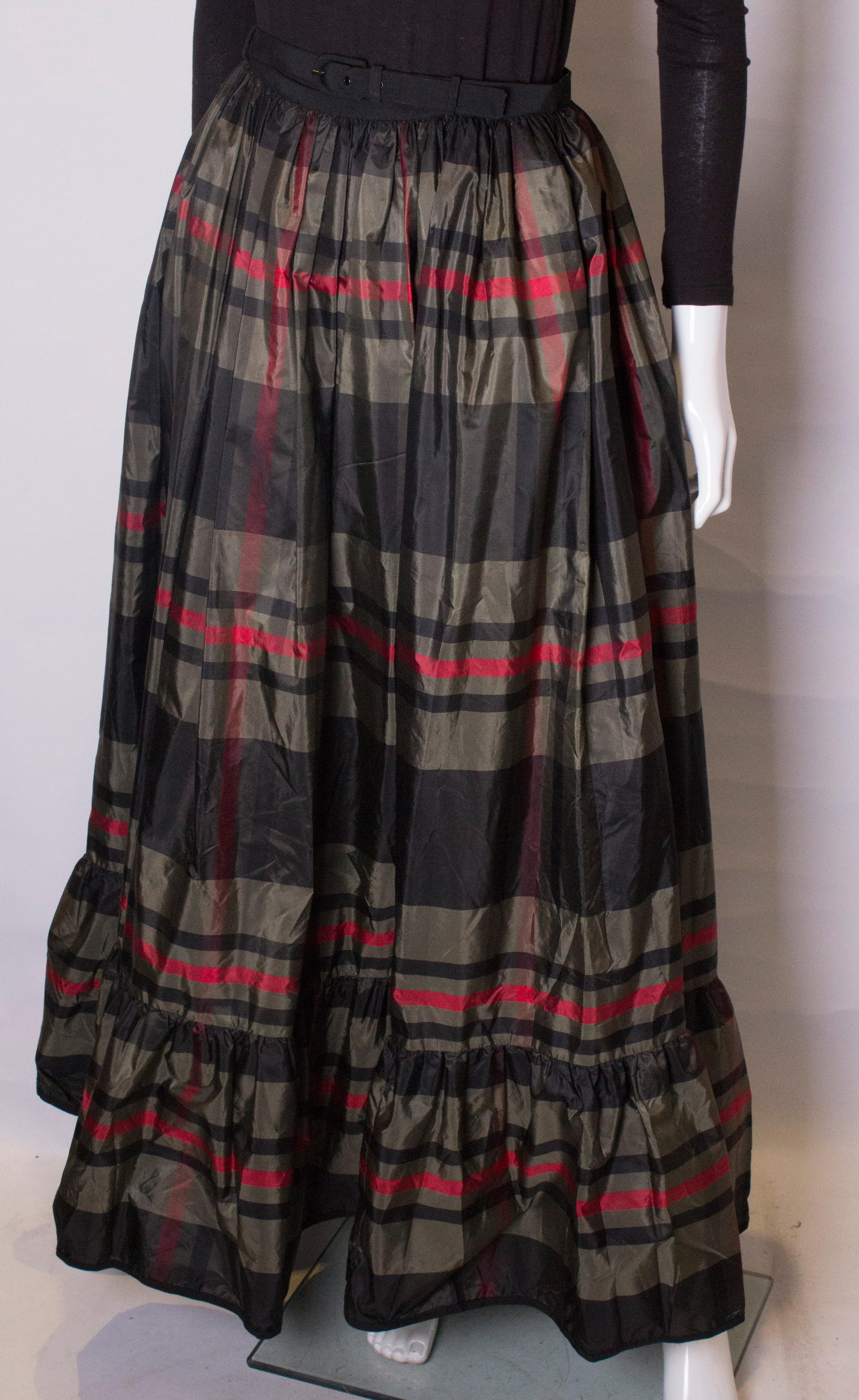 Black Vintage Lanvin Silk Skirt For Sale