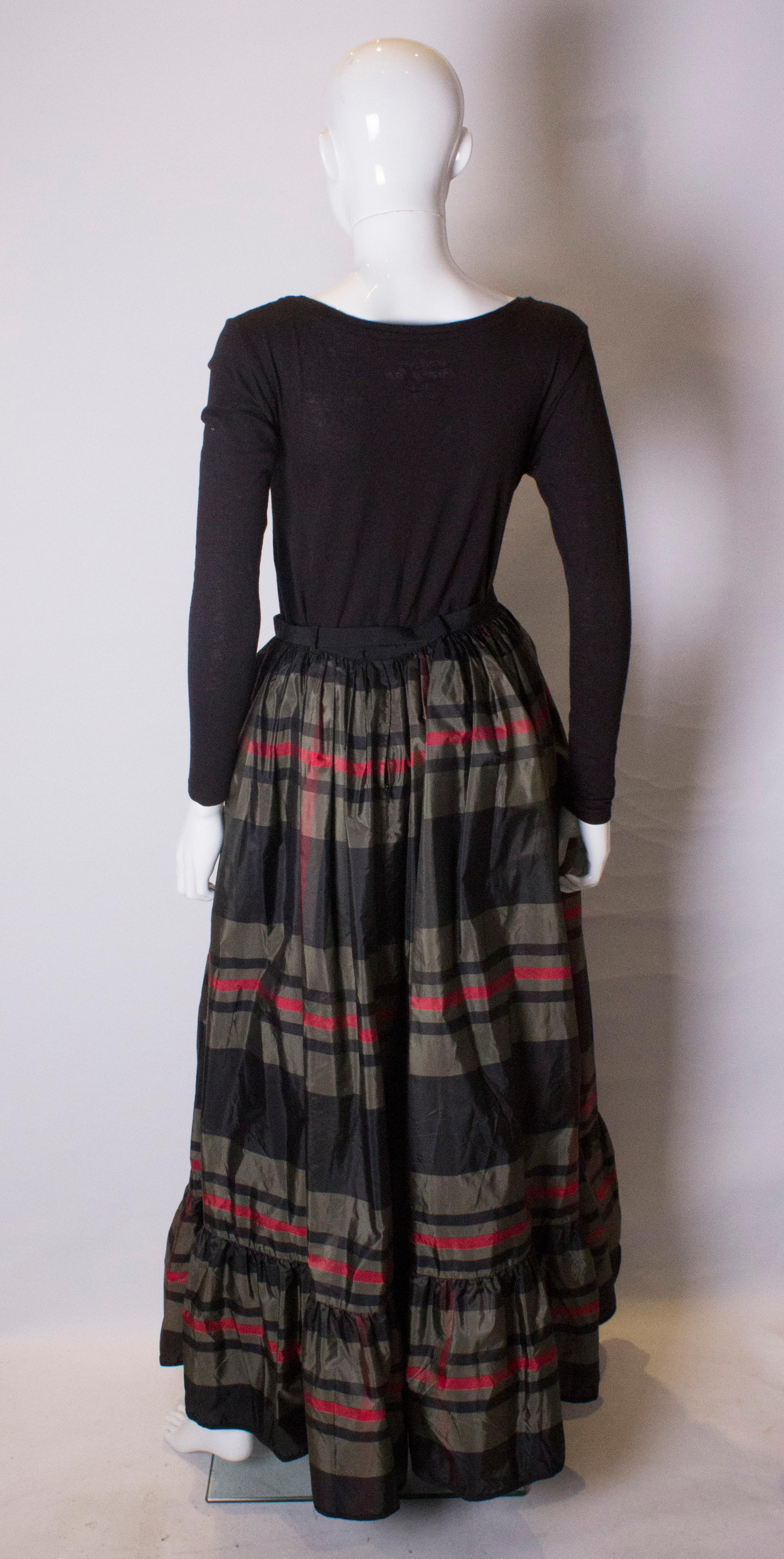 Vintage Lanvin Silk Skirt For Sale 1