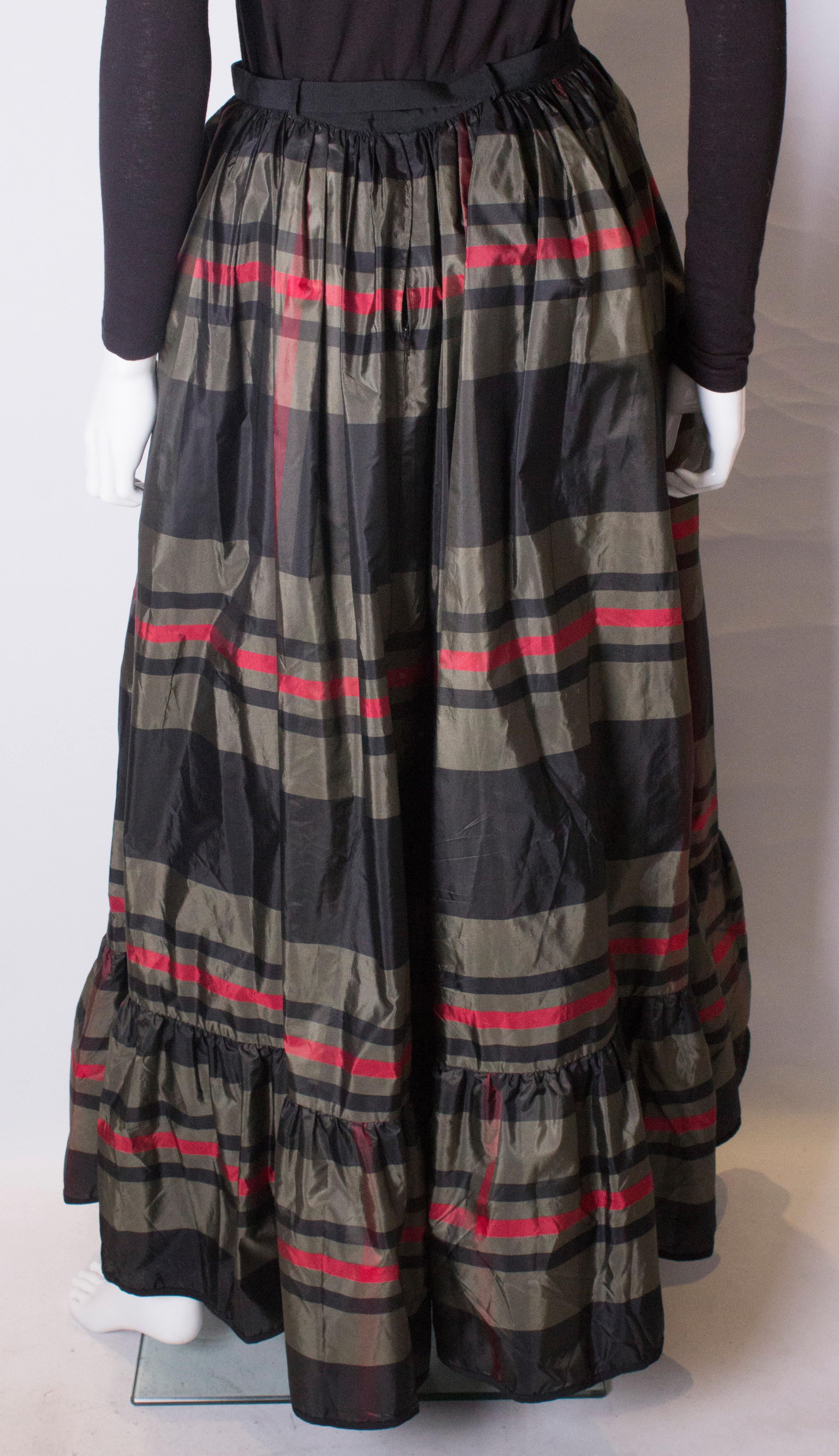 Vintage Lanvin Silk Skirt For Sale 2