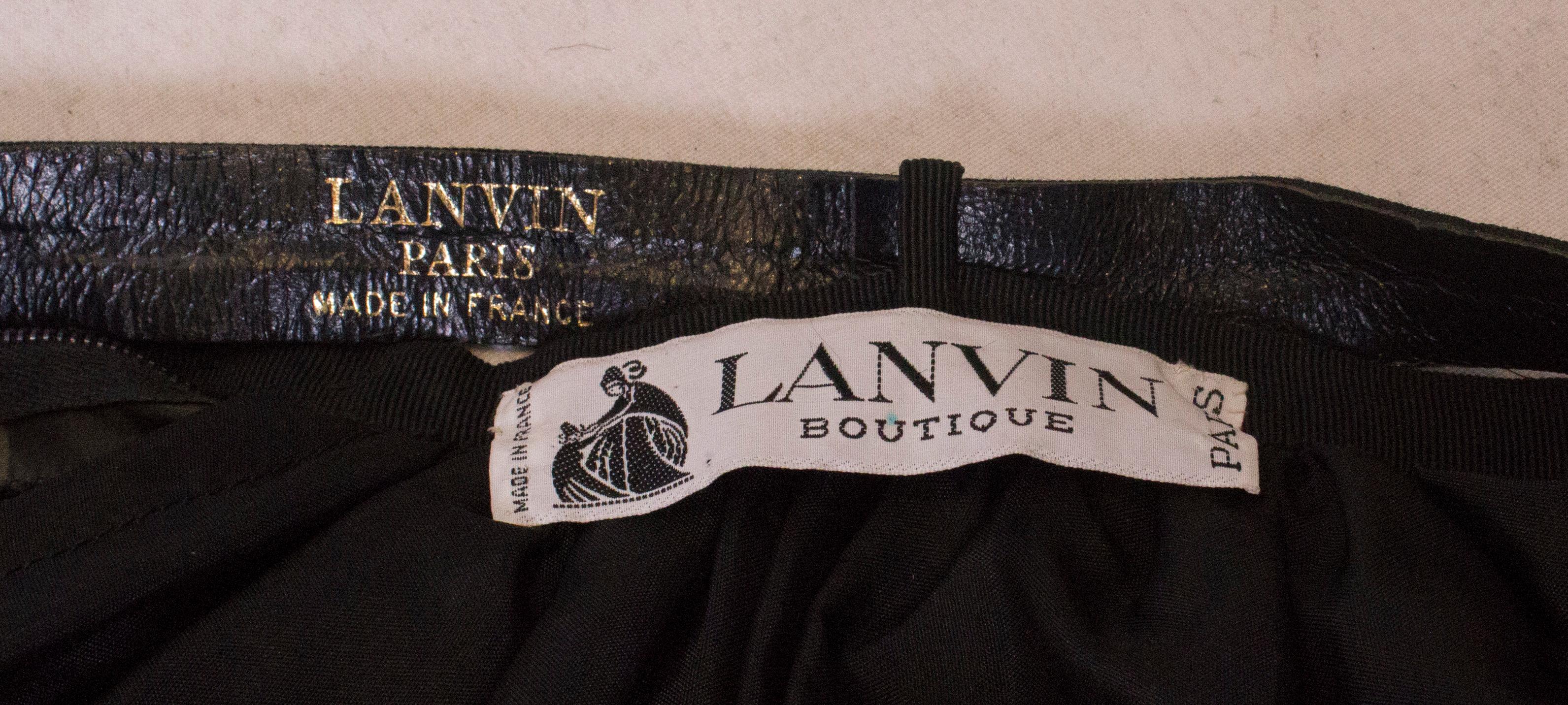 Vintage Lanvin Silk Skirt For Sale 3