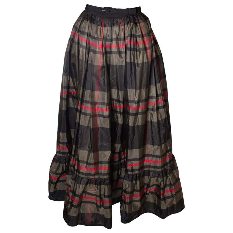 Vintage Lanvin Silk Skirt For Sale at 1stDibs