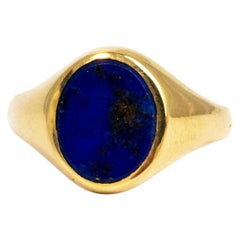 Vintage Lapis Lazuli and 9 Carat Gold Ring