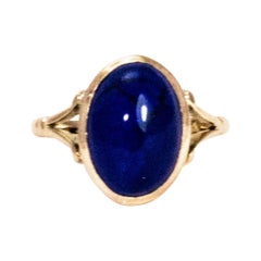 Vintage Lapis Lazuli and 9 Carat Gold Ring