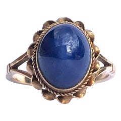 Vintage Lapis Lazuli and 9 Carat Gold Ring